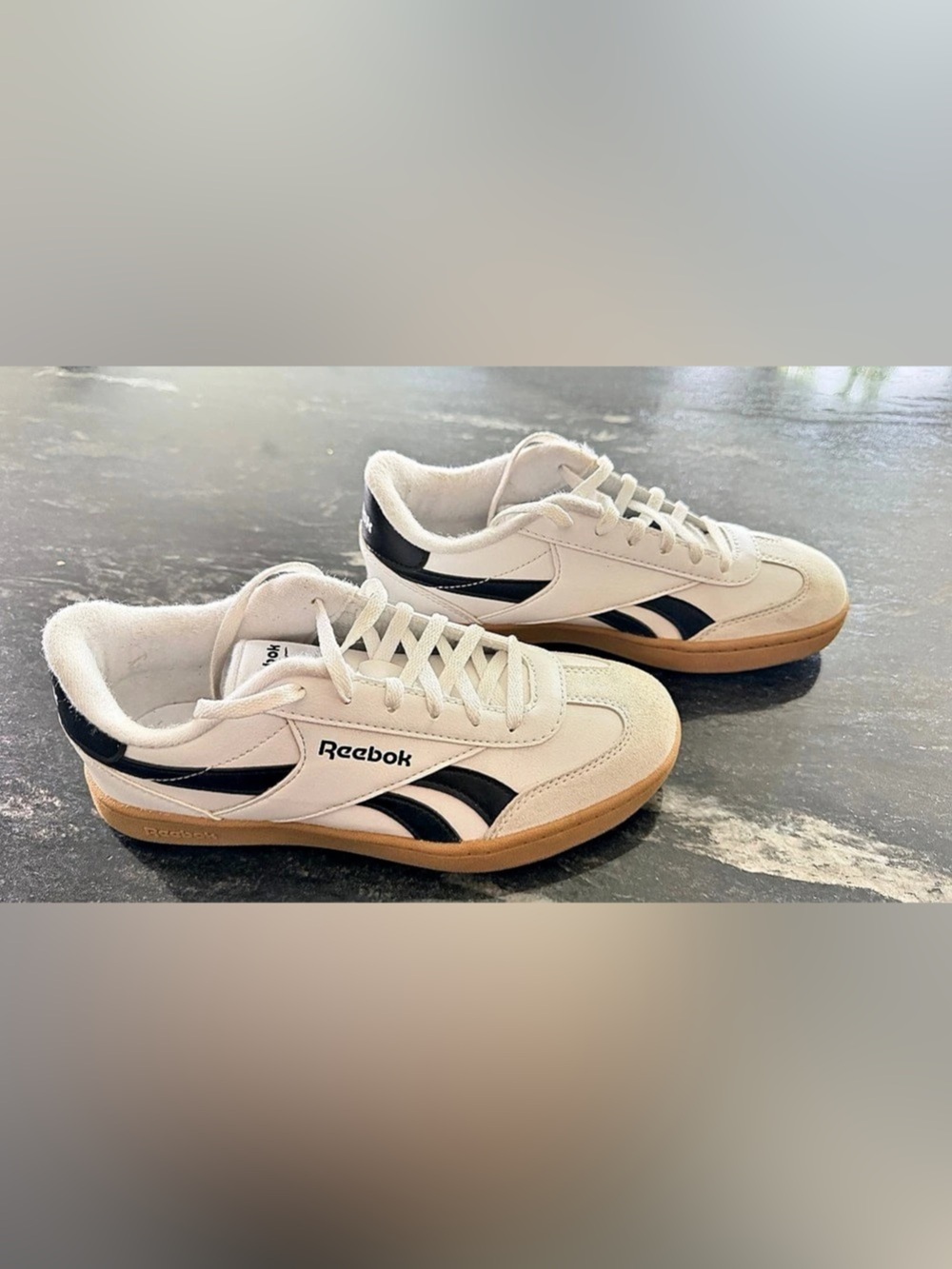 Reebok Club C 85 White & Black Sneakers US 31⁄2